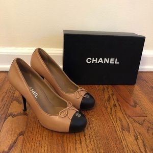 Chanel Two-Tone Classic Platform Pump